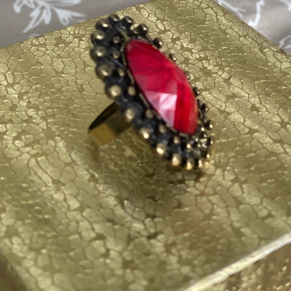 Red Statement Ring - Picture 2 of 6